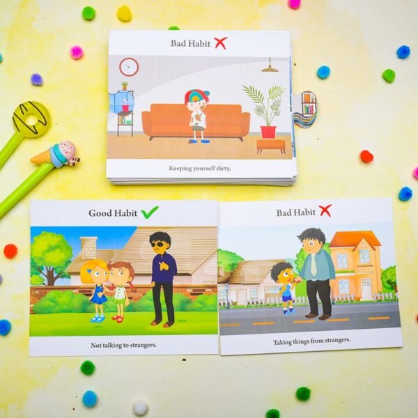 Good Habits vs. Bad Habits Game + Manners Booklet for 2-5 Years Old Babies | Booklet for Kids | Activity Toys for 2-5 Years Old Kids - Image 2