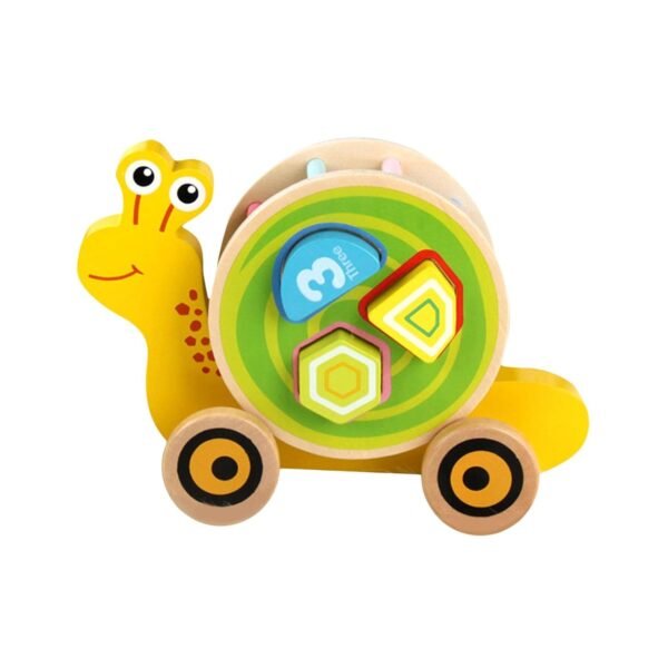 bnf® Wooden Trailer Toy Creative for Kids Age 0-3 Years Snail Baby | Toys for Baby | Developmental Baby Toys