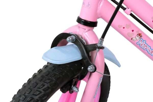 Norman Jr, Bike for Boys and Girls, Kids\' Bicycle 14Inch with Training Wheels for Ages 3-7 Years Old, Toddler Bike with 95% Assembled (Ocean Pink) - Image 4