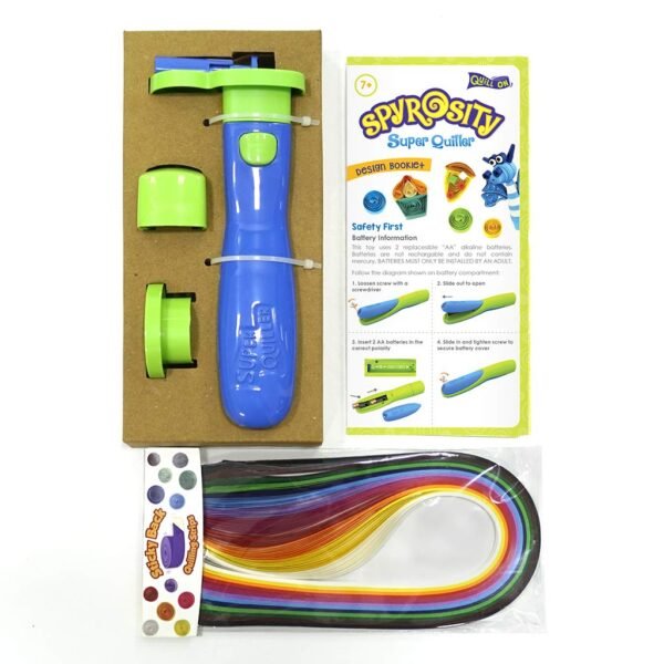 Quill On Spyrosity Super Quiller - Electric Quilling Tool - Coils 10+ Strips - Includes 100 Strips - For 7 Year Old Boys & Girls, Multicolor - Image 2
