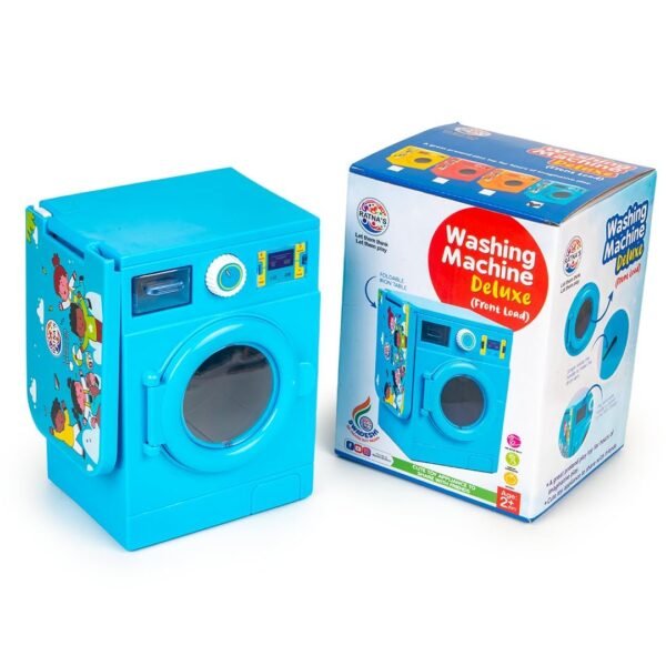 Lovely Washing Machine Front Load with Openable Door & Attached Foldable Ironing Table Household Pretend Play Role Play Toy for Kids.- Baby Toy