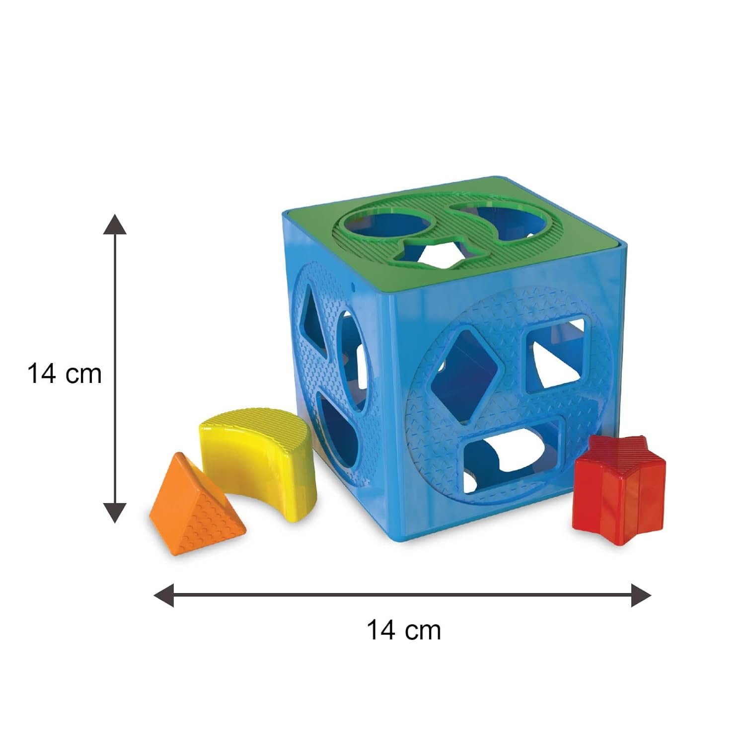 Funskool Giggles - 2 in 1 Toddler Multicolour Giftset,Shape Sorting Cube and Aeroplane Pull Along Toy, Develops Motor Skills,18 Months and Above, Infant & Pre-School Toys - Image 4