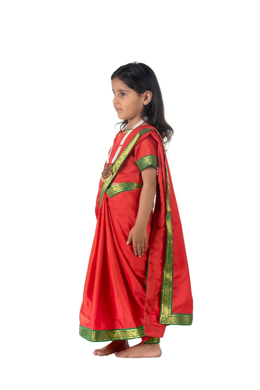 BookMyCostume Maiya Yashoda Janmashtami Kids Fancy Dress Costume for Girls 6-7 years - Image 4