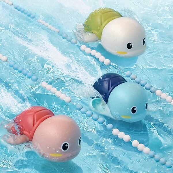 Plastic Floating Bathtub Toy for Kids, Cute Bathing Toys for Toddlers, Water Toys, Floating Pool Toys, Baby Swimming Floating Playing Toys, Multicolor, Age 0-3 Years (Multi) (Turtle, 1) - Image 4