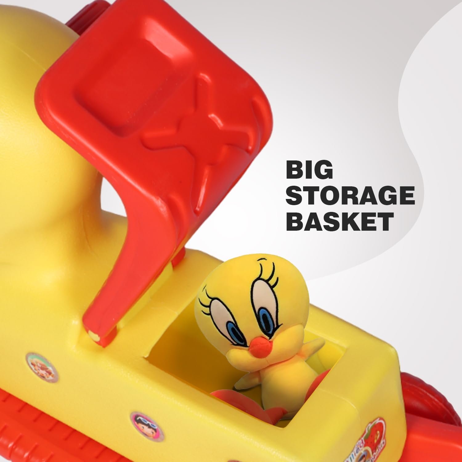 Elephant Rider for Kids 1-3 Years Old 2-in-1 Rocker/Ride-Ons & Wagons Non Battery Operated Rideon (Red & Yellow) - Image 5
