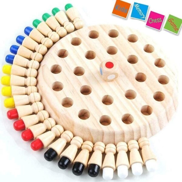 Wooden Memory Match Stick Chess Game, BLOWEST Colorful Memory Chess, Funny Block Board Game, Early Educational Toy, Brain Training Games for Kids - Image 6