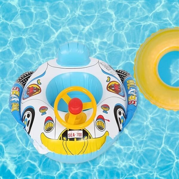 Swim Ring for Kids Inflatable Swimming Pool Tube for 1-5 Years Baby Girl Boys Swimming Pool Accessories Water Floating Tube seat raft(multicolour/1pcs) (Design 1) - Image 2