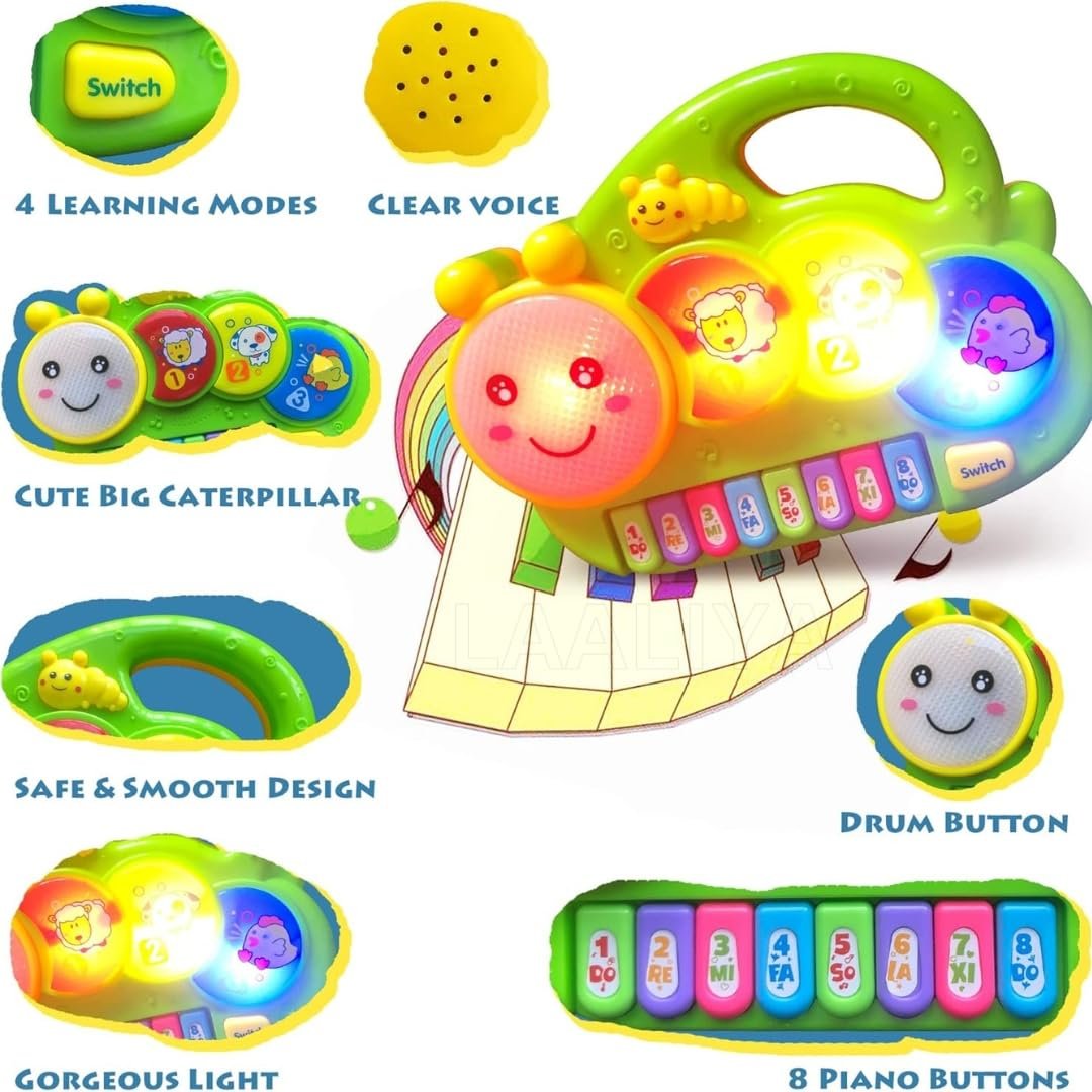 Piano for Kids 5 Years Sound Drum Piano for Kids of Age 2-5+ Piano Keyboard Kids Rhymes Musical Toys Piyano Drum Keyboard Musical Pino Kids Piano for 2-5 Years Paino Mini Piano Baby Drums - Image 4
