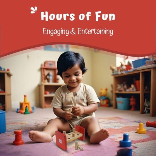 Skillofun Wooden Hammer Games For 2+ Year Old Kids | Montessori Toys For 2+ Year Old | Kids Toys For Motor Skills Development | Gifts For Boys | Hammer Toys For Kids - Image 3