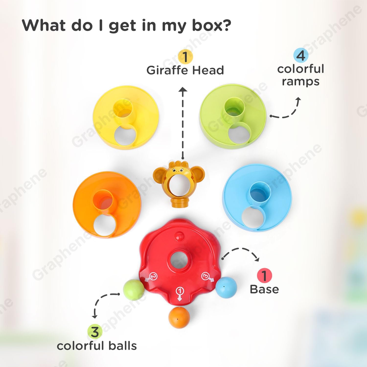 GRAPHENE Monkey Ball Drop and Roll Swirling 5 Layer Tower Toy for Kids,Toddler 3 Puzzle Rattle Balls with Non Toxic Material Stacking Educational Toy Best Birthday Gift Multicolor(Pack of 1) - Image 3