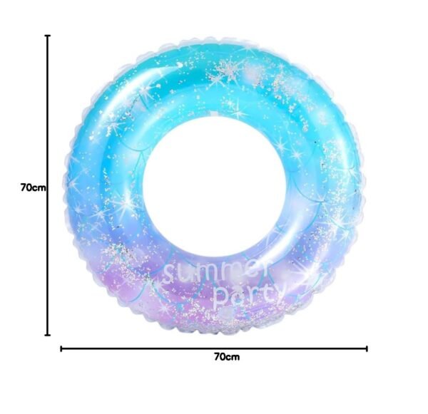 Unicorn Swim Ring Rainbow Horse Pool Swim Ring Naruto Pool Inflatable Water Ring Toys for Kids and Adults - (80 CM, Happy Summer) - Image 2