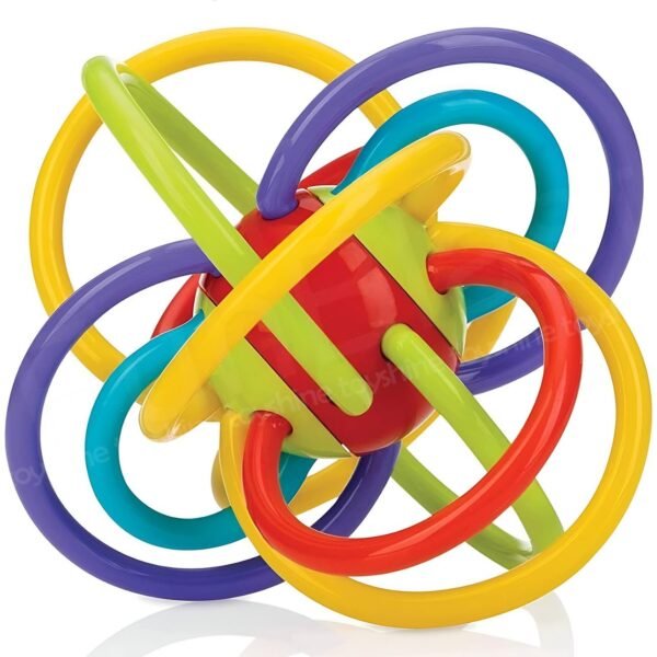 Toyshine Baby Activity Easy Grasp BPA-Free Infant Teether Cum Loopi Toy Shaker Ball for Babies Boys Girls Toddler Gift