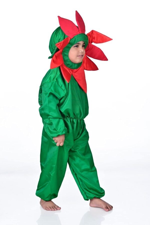 BookMyCostume Red Flower Kids Fancy Dress Costume 6-7 years - Image 2
