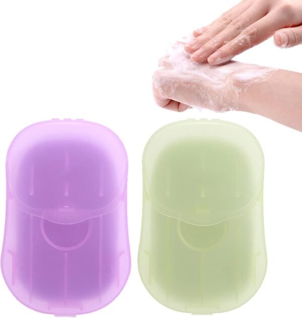 Fab Diamond Paper Soap Strips For Travel Essentials For Women Men -Travel Accessories Dissolvable Soap Sheets For Hand Wash, Soap Paper Soap For Kids Soap Sheets For Travel Soap Tube Box (*Box Sope-2)