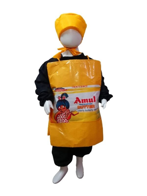 BookMyCostume Yellow Butter Food Kids Fancy Dress Costume 6-7 years