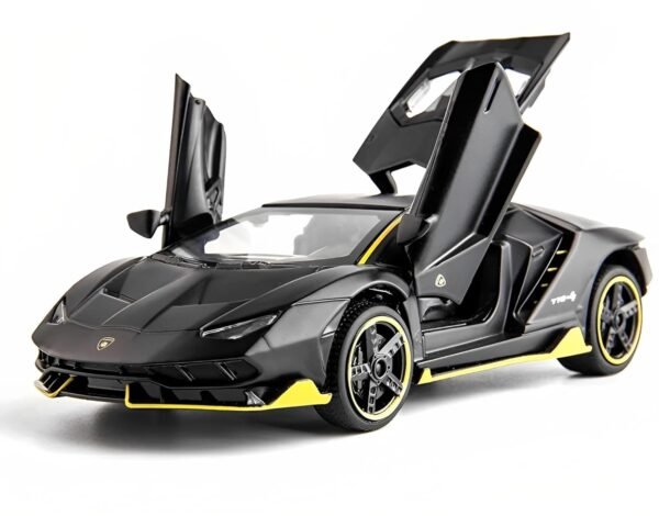 1:24 B.M.W XM SUV Model Car Zinc Alloy Pull Back Toy Diecast Toy Cars with Openable Doors, Sound and Light for Kids Boy Girl Gift (Black-Color) - Image 3