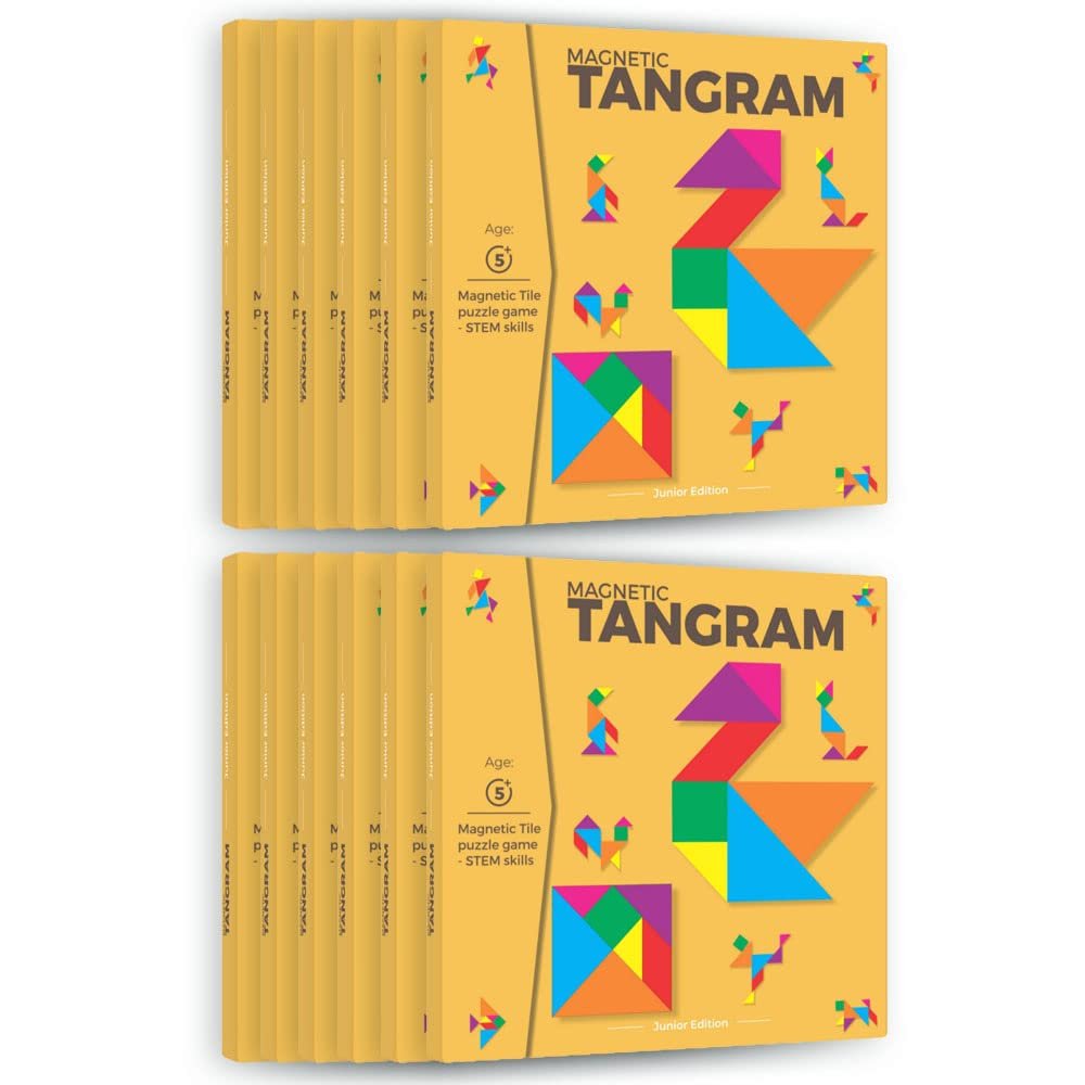 Birthday Party Return Gift for Kids 5 to 7 Year Pack of 12 Pcs - Magnetic Tangram for Kids 5 to 7
