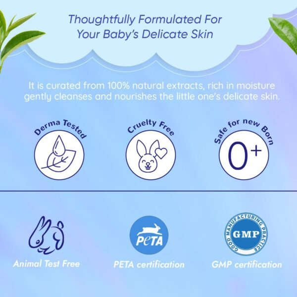 BUMTUM Baby Soap 6 Pieces with Goodness of Calendula Extract Parabens Free Vegan & Cruelty Free 50Gm - Image 3
