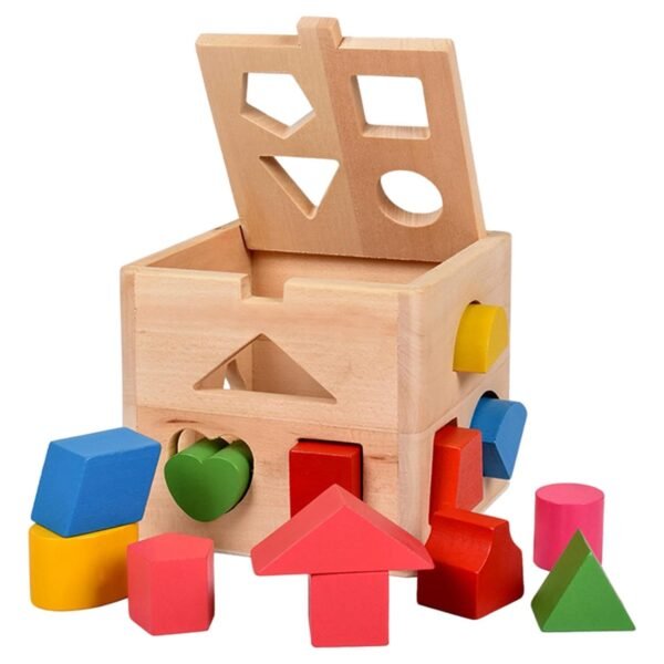 bnf® Montessori Shape Sorter Toys Geometric Shape Toy for Girls Toddlers Children - Image 4