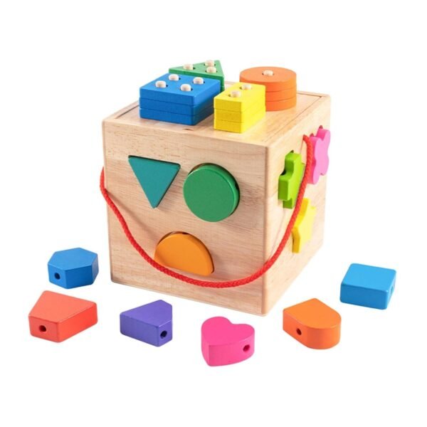bnf® Activity Cube Toy Montessori Gifts Classic Wooden Toy for Baby Children Kids