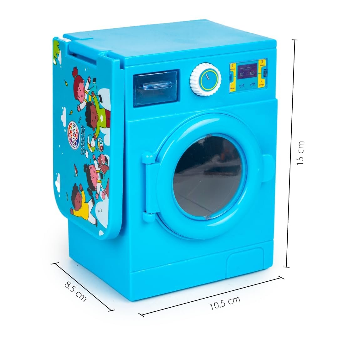 Lovely Washing Machine Front Load with Openable Door & Attached Foldable Ironing Table Household Pretend Play Role Play Toy for Kids.- Baby Toy - Image 2