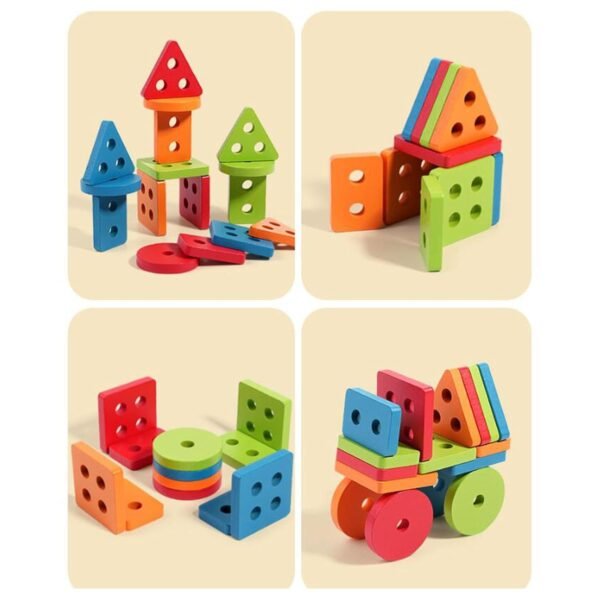 bnf® Wooden Sorting Stacking Toy Preschool Toy for Boys Girls Preschool Kids Boys - Image 5