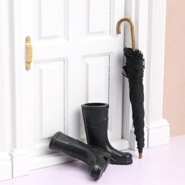 Toy Umbrella Wedding Accessories Rain Shoes 1:12 for Kids Toys Birthday New Year - Image 2