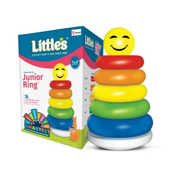 Little\'s Junior Ring Educational Blocks | Stacking Toys For Kids | 6 Rings Multi-Colour Kids Toys | Colorful Toddler Activity Toys | Baby Toys | Motor And Reasoning Skills, Set Of 1