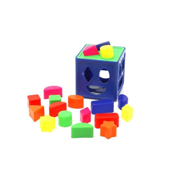 Shape Sorting Cube With 18 Shape And Different Color - Kids Activity Toys - Learning And Educational Toys With Multicolour - (Bis Approved), 19 Pcs - Image 4