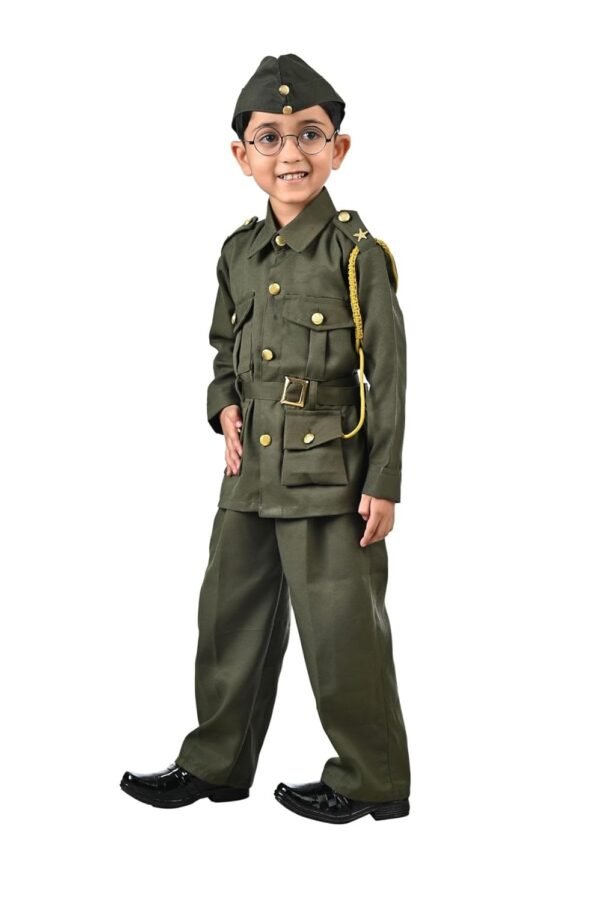 BookMyCostume National Hero Freedom Fighter Kids Fancy Dress Costume - Green 2-3 Years - Image 4