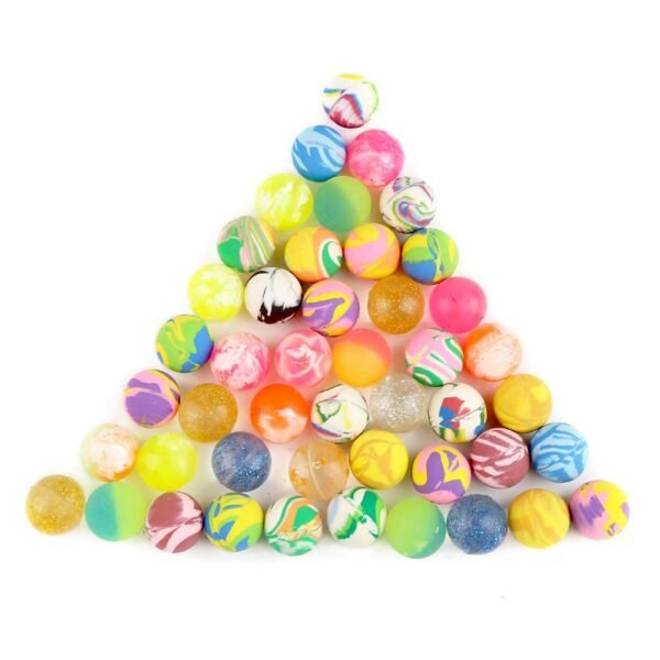 72 Pieces Bouncing Balls Edu-Sports Educational Toy Ball for 3-8 Years Kids Multi Color (Size- 27 mm Diameter)| Soccer