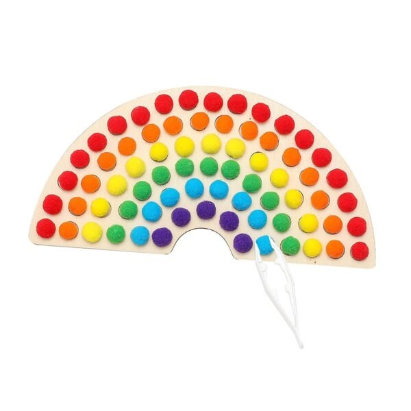 bnf® Wooden Board Bead Game Rainbow Color Stacking for Boys Girls Puzzle Kids Toy Style A - Image 6