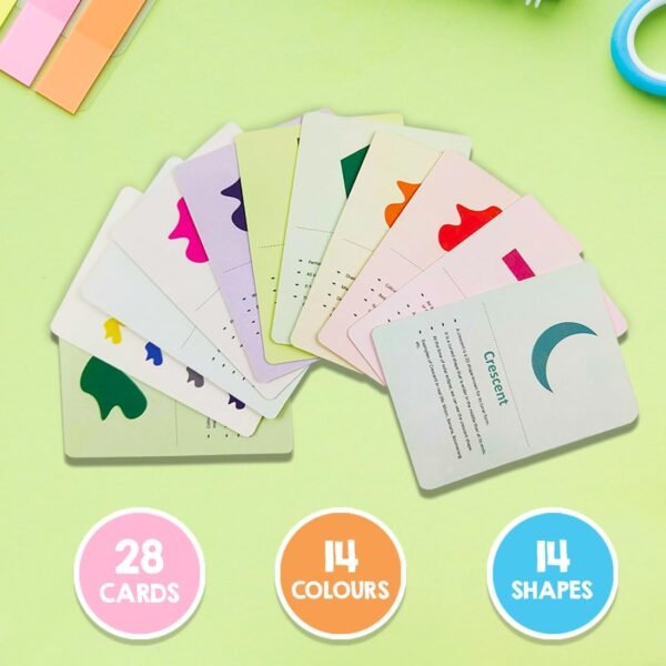 Wembley Flash Cards for Kids Toys 1 2 3 4 5 Years Babies Boys Girls | Educational Preschoolers Montessori Early Learning Flash Cards – Color & Shapes, Set of 28 Cards - Image 5
