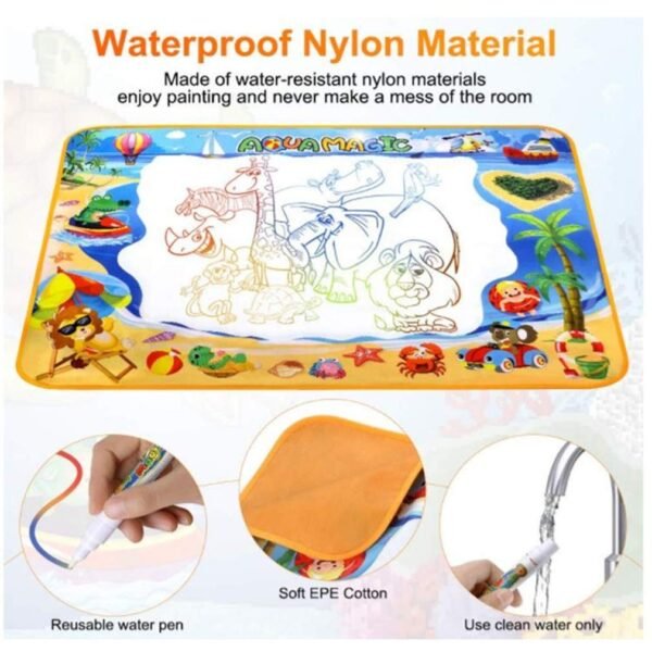 AM ANNA Water Doodle Mat, Kids Painting Writing Doodle Toy Mat - Color Doodle Drawing Mat Bring Magic Pens Educational Toys for Age 2 3 4 5 6 7 Year Old Girls Boys Age Toddler Gift - Image 5
