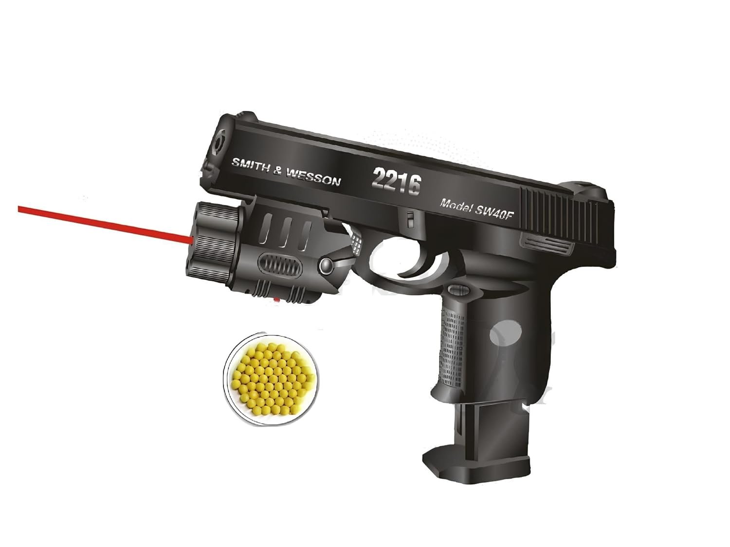 CAMBLY Quick Load Air Sports Laser Mauser Gun Toy with 120 BB Bullets | Big Size | Army, Police & PUBG Gun | Guns & Darts | Multicolor| Suitable for 8+ Age |
