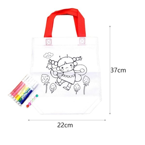 Lyla 5 Pieces DIY Graffiti Bag with Coloring Pens for Ages 3-8 Years Old Boy Girl - Image 2