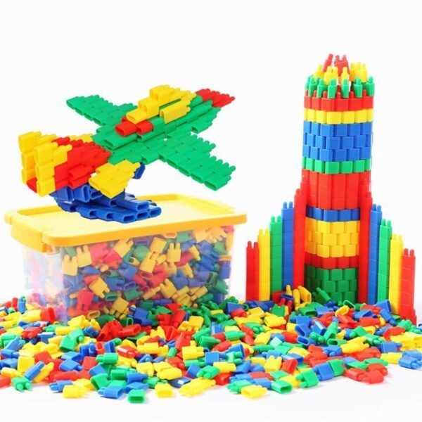 Building Blocks Toys for Kids Education 200 Bullet Blocks Learning Puzzle Toys for Kids,Block Game for 3-8 Years Old Kids Boys & Girls - Multi Color - Image 4