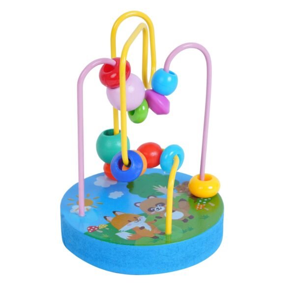 Wooden Bead Maze Colorful Roller Coaster Toy for Kids 2-5 Years - Indoor Games for 3+ Year Old Boys - Image 6
