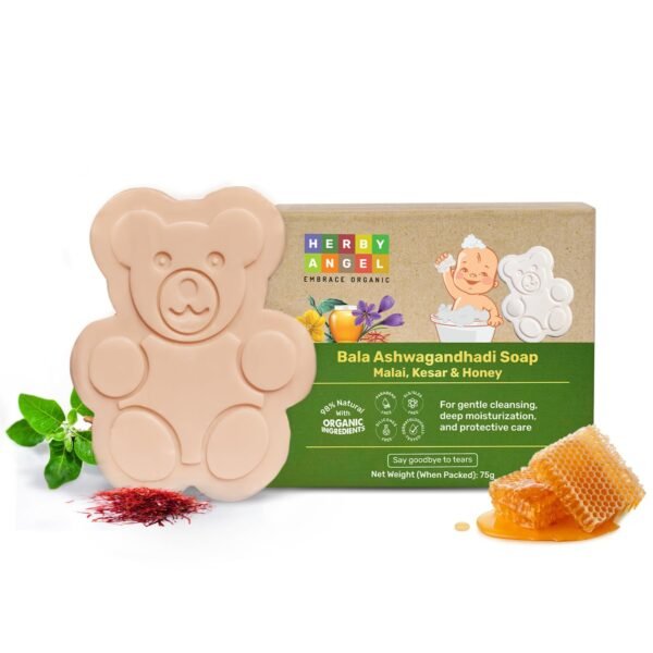 Baby Care Soap - Natural Soap for Babies, Baby Soaps For Bath, Gently Cleans & Moisturizes for Soft, Baby Skin Care, For Sensitive Skin, Baby Soap, Kids with Tear-Free Formula (75gm)