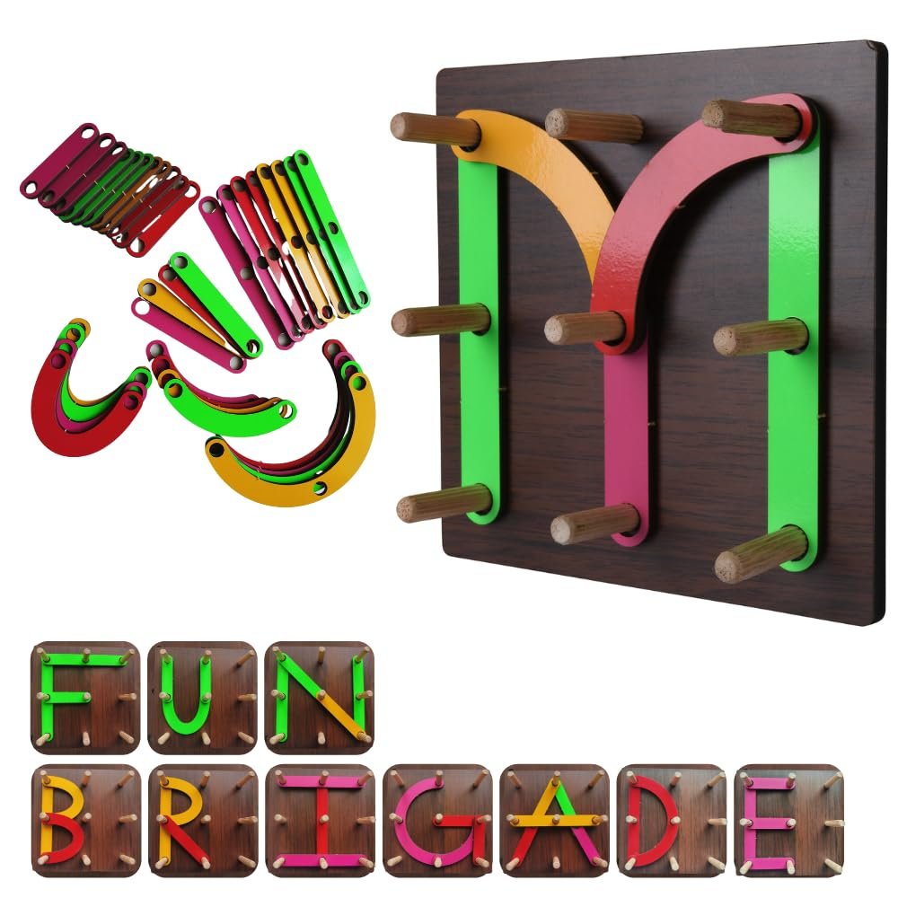 FunBrigade Wooden Alphabet & Numbers Puzzles For Kids Learning, Construction Puzzle Kids Toys For 2-5 Years | Abcd Toys For Kids, 28 Pcs