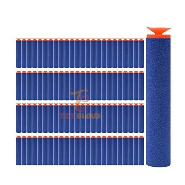 Toy Cloud Hot Fire Gun Bullet Soft Foam Dart for Nerf Gun Toy Refill Pack 100 Pcs Sticky Head Darts for Nerk N-Stike Elite Guns, Multicolor - Image 4