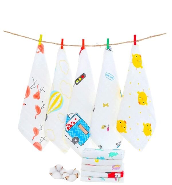 Cotton Small Size Face Towel 400 GSM/Extra Soft And Super Absorbent Face Towels For Women\'s, Kids And Newborn Babies (25 x 25 CM) -Set of 6/2 - Image 6