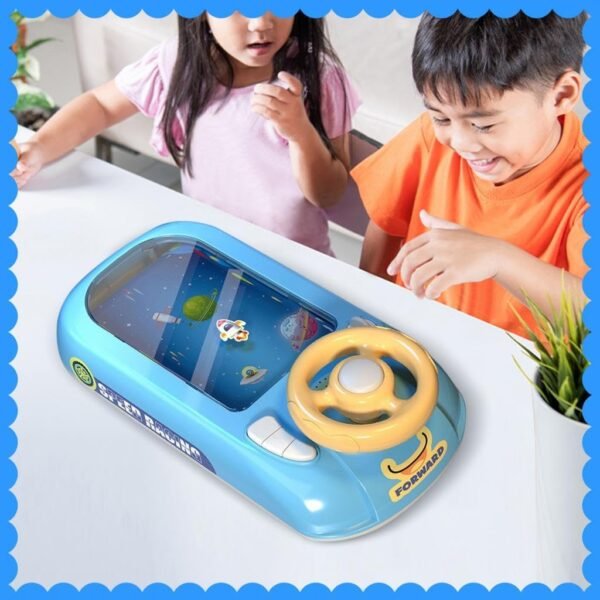 bnf® Simulation Steering Wheel Toy with Sound and Light Interactive for Girls Dark Blue - Image 4
