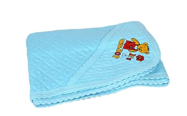 Baby Towel New Born Baby Clothes | Cotton | Hooded | Wrapper | Bath Robe | Carrying | Gift Combo | Infants Boys & Girls (0-6 Months) (Blue) - Image 5