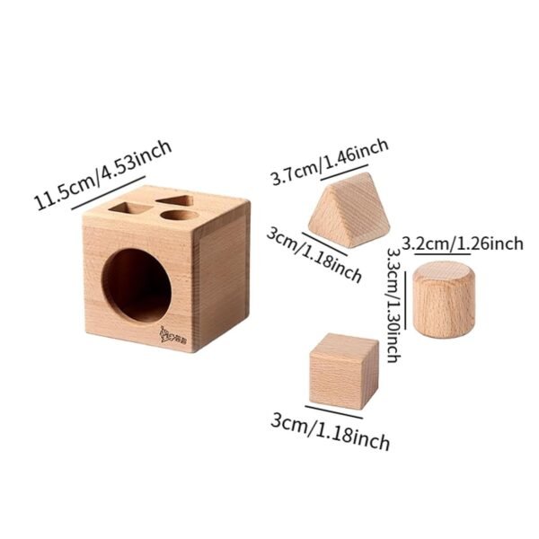 Toy Shape Sorter Intelligence Box Shape Recognition Shape Sorting Box Girls Kids Wood - Image 4