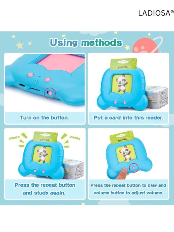 Ladiosa® Flash Cards, Toys for 3 Year Old Boy, Baby Toys for 0 to 2 Years, Flash Cards for Babies 0 to 6 Months, Toys for 3 Year Old Girl, Toddler Activity Toys, Toys for 2 Year Old Girls,Flash Cards - Image 5
