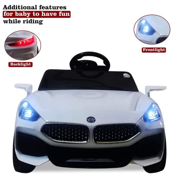 Z Car Battery Operated Ride on car for Kids with Remote & Manual Drive (1-6 Yrs) White - Image 2