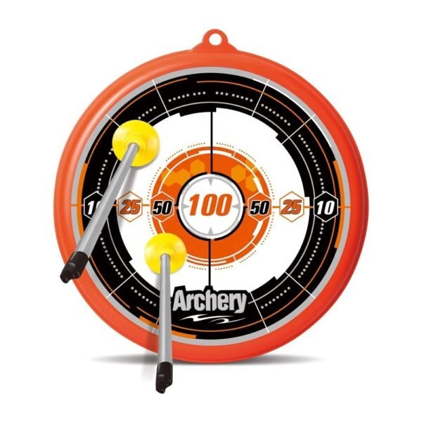 Storio Kids Bow & Arrow Toy | Archery Set for Boys and Girls, Outdoor Hunting Game with 3 Suction Cup Arrows, Target & Quiver | Target Game Perfect for Kids - Red - Image 4