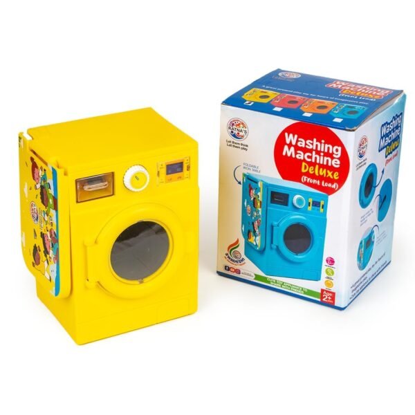 Lovely Washing Machine Front Load with Openable Door & Attached Foldable Ironing Table Household Pretend Play Role Play Toy for Kids.- Baby Toy