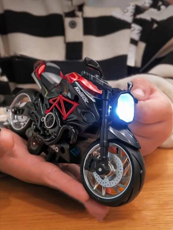 Sport Motorcycle Toy Pull Back Motorcycle Toys with Music Lighting Latte Motorcycles Toy for Kids Boys Age 3-8 Years Old - Image 2